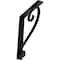 Ekena Millwork Edwards Wrought Iron Bracket, (Triple center brace), Powder Coated Black 2"W x 12"D x 15"H BKTM02X12X15TED - alternate 1